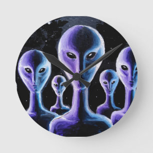 Aliens ronde klok