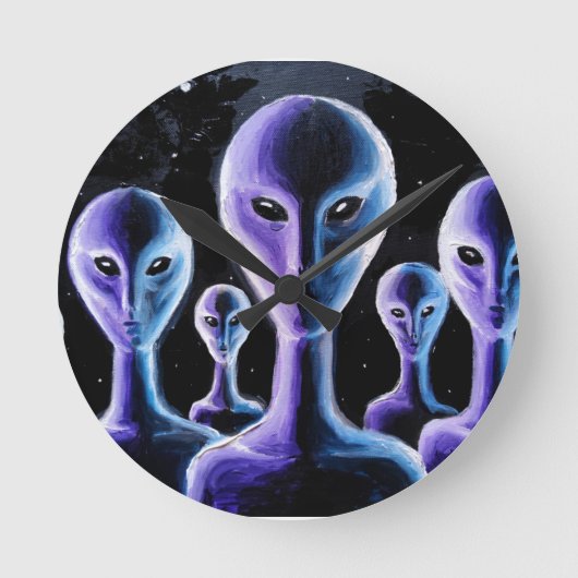 Aliens ronde klok (Voorkant)