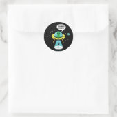 Aliens Ronde Sticker (Tas)