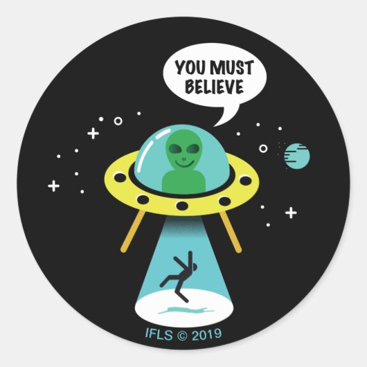 Aliens Ronde Sticker (Voorkant)