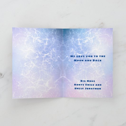 Aliens ruimtevaartsleeftijd 3 jaar, Birthday Space Kaart (Binnen)