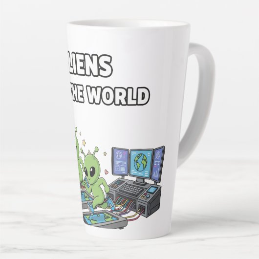 Aliens Run the World Latte Mok (Rechterhoek)