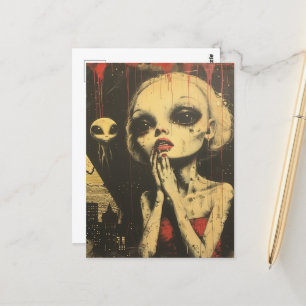 Aliens Scifi Fantasy Briefkaart