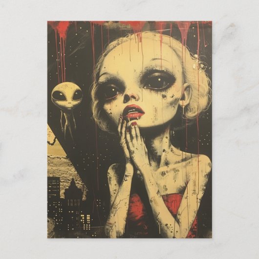 Aliens Scifi Fantasy Briefkaart (Voorkant)