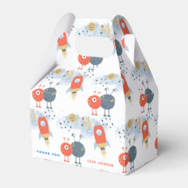 Aliens Space Pattern Bedankt Jongen Verjaardagsfee Bedankdoosjes