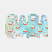 Aliens Space Pattern Bedankt voor Blauwgroen Verja Bedankdoosjes (Uitgevouwen)