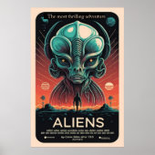 Aliens spannende vintage poster (Voorkant)