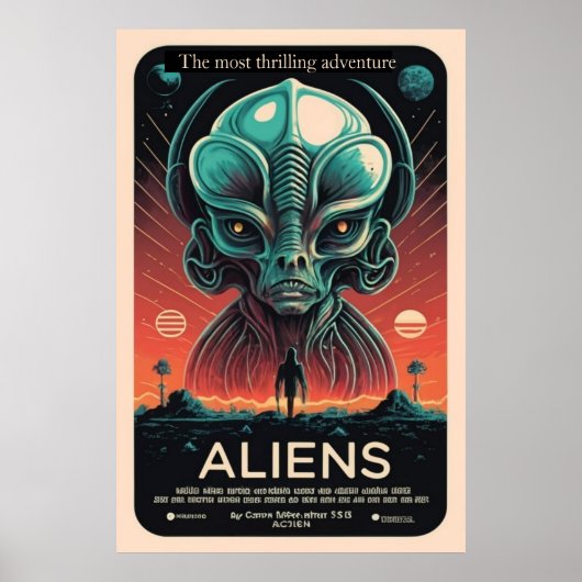Aliens spannende vintage poster (Voorkant)