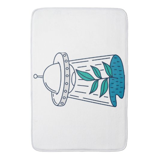 Aliens UFO Badmat (Voorkant Verticaal)