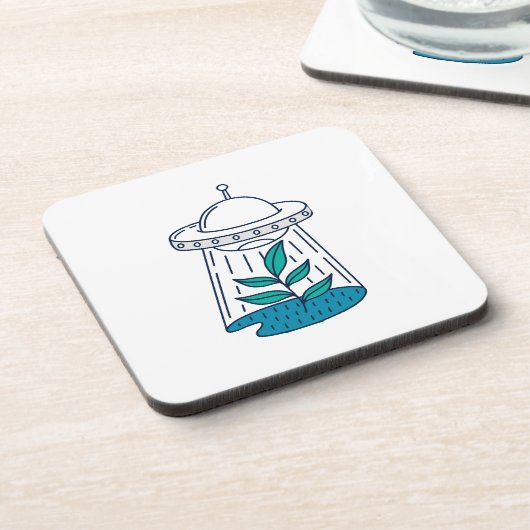 Aliens UFO Bier Onderzetter (Linkerzijde)