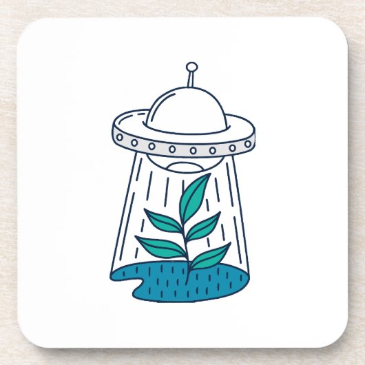 Aliens UFO Bier Onderzetter (Voorkant)