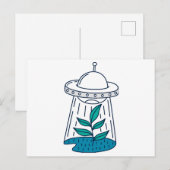 Aliens UFO Briefkaart (Voorkant / Achterkant)