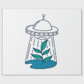 Aliens UFO Cadeaupapier (Vlak)