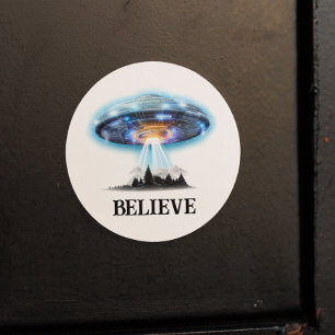 Aliens UFO geloven Ronde Sticker