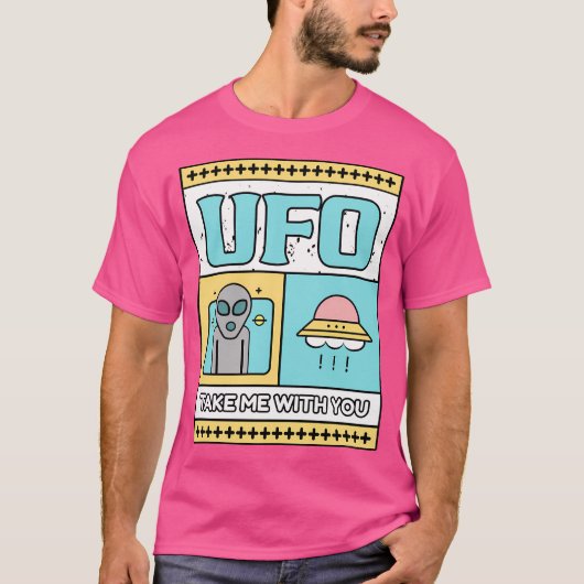 Aliens Ufo Grappig T-shirt (Voorkant)