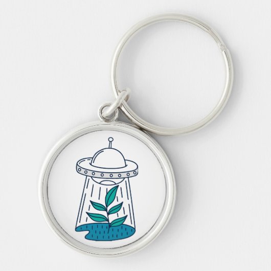 Aliens UFO Sleutelhanger (Voorkant)