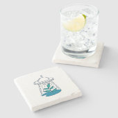 Aliens UFO Stenen Onderzetter (Zijkant)