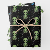 Aliens, ufo's, ufologie inpakpapier vel (In situ)