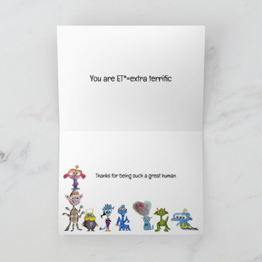 Aliens Valentijn Kaart (5x7) (Binnen)