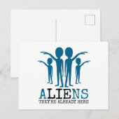 Aliens, ze zijn er al. briefkaart (Voorkant / Achterkant)