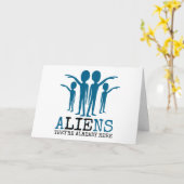 Aliens, ze zijn er al. kaart (Gele Bloem)