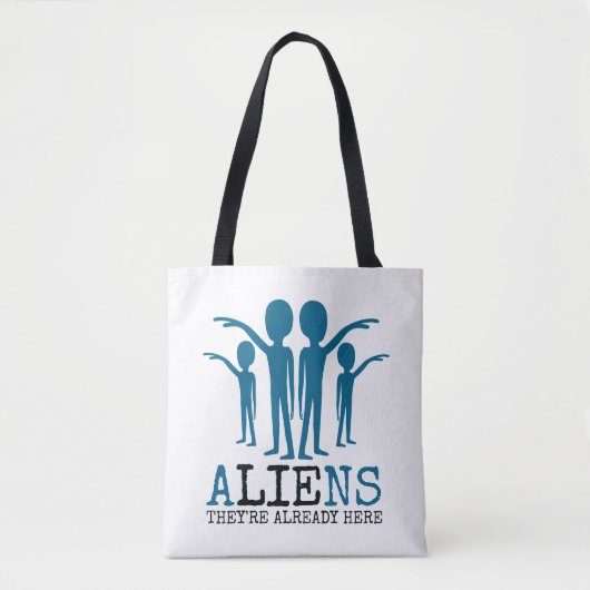 Aliens, ze zijn er al. tote bag (Voorkant)