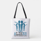 Aliens, ze zijn er al. tote bag (Achterkant)