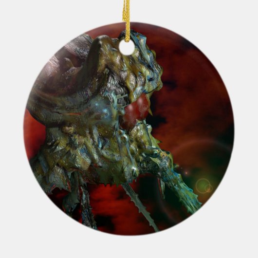 aliens, ze zijn hier keramisch ornament (Achterkant)