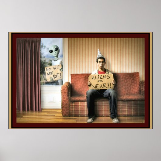 Aliens zijn bijna - groot Poster (Voorkant)