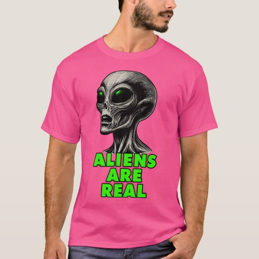 Aliens zijn echt t-shirt (Voorkant)