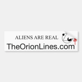 Aliens zijn echte bumper white bumpersticker