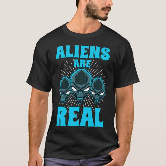 Aliens zijn echte regeringssamenzwering t-shirt (Voorkant)
