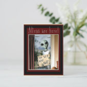 Aliens zijn hier! - briefkaart (Staand voorkant)