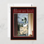 Aliens zijn hier! - briefkaart (Voorkant / Achterkant)