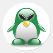 Alientux Ronde Sticker (Voorkant)