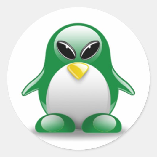 Alientux Ronde Sticker (Voorkant)