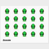 ALIENUMINATI VIERKANTE STICKER (Vel)
