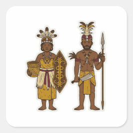 Alifuru Ina & Ama Vierkante Sticker