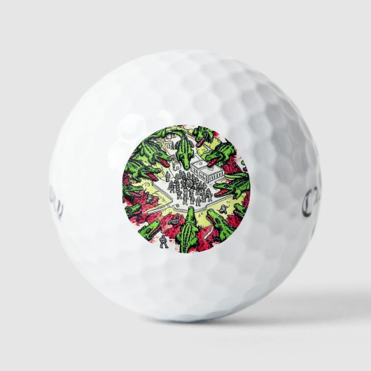 ALIGATOR ALCATRAZ  GOLFBALLEN (Voorkant)