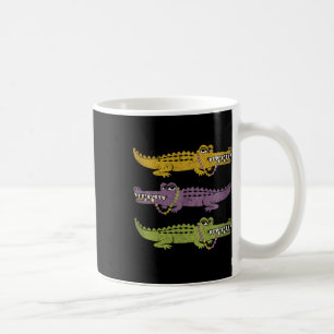 Aligator Krokodillen Mardi Gras Louisiana Mannen V Koffiemok