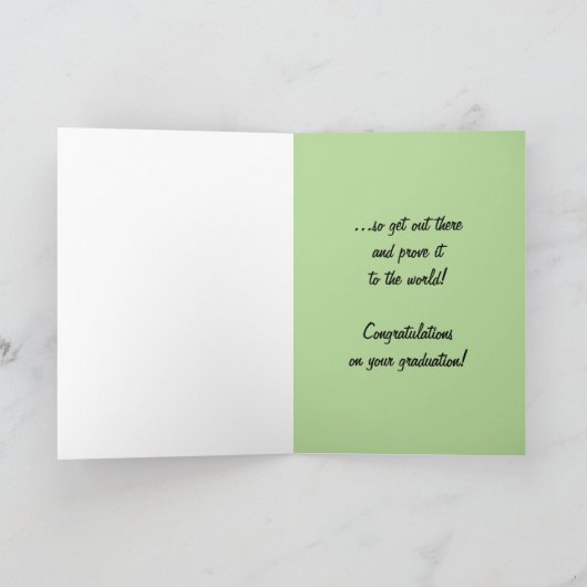 "Alight, ik weet dat je slim bent..." - Afstuderen Kaart (Binnen)