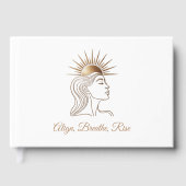 Align. Breathe. Rise. – Luxury Gold Sun Affirmatio Gastenboek (Voorkant)