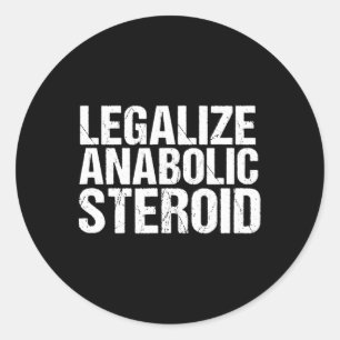 Alignate Anabole Steroïden - Gym Bodybuilding  Ronde Sticker