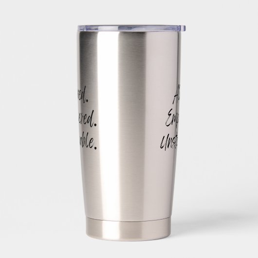 Aligned. Empowered. Unstoppable. Geïsoleerde Drinkbeker (Links)