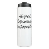 Aligned. Empowered. Unstoppable. Thermosbeker (Voorkant)