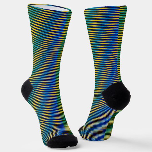 Aligned Energy | Abstract Patroon Crew Soks Sokken (Gebogen)