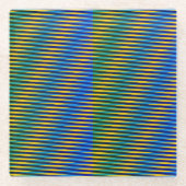 Aligned Energy | Abstracte Lijnen Glas Onderzetter (Voorkant)