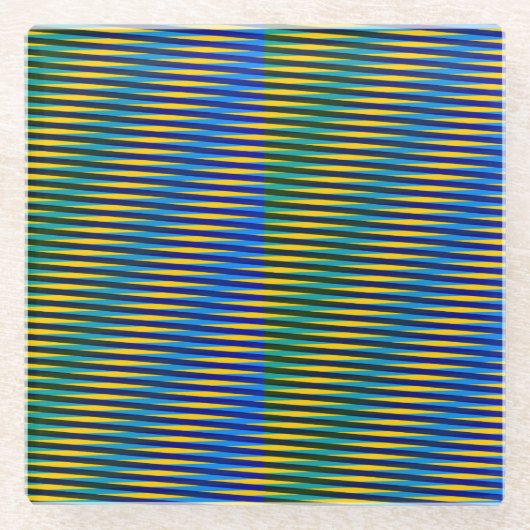 Aligned Energy | Abstracte Lijnen Glas Onderzetter (Voorkant)