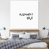 Alignment Issue Minimalist Typographic Canvas Wall Afdruk (Insitu (Slaapkamer))