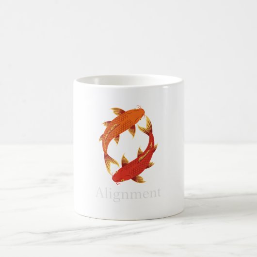 Alignment – Koi Fish Symbol of Balance, Clarity Koffiemok (Center)